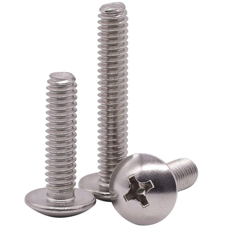 EASTLO 1/4-20 x 1 Truss Head Machine Screws, Phillips Drive, Fully Machine Thread, 18-8 Stainless Steel 304, Bright Finish, Pack of 50 - Image 1